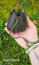 Load image into Gallery viewer, Small Leather Leaf Trinket Bag