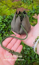 Load image into Gallery viewer, Small Leather Leaf Trinket Bag