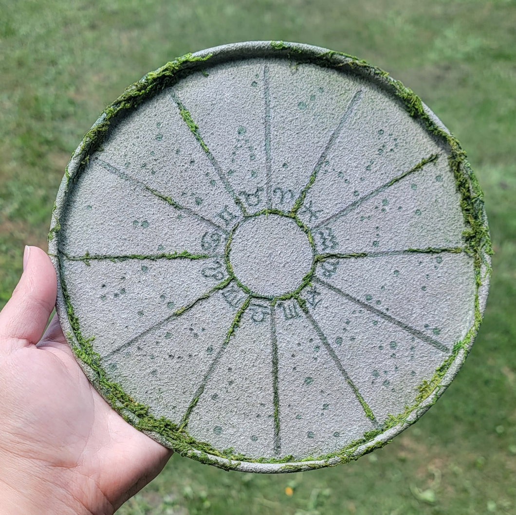 Mini Stone Moss Astrology Wheel