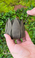 Load image into Gallery viewer, Small Leather Leaf Trinket Bag
