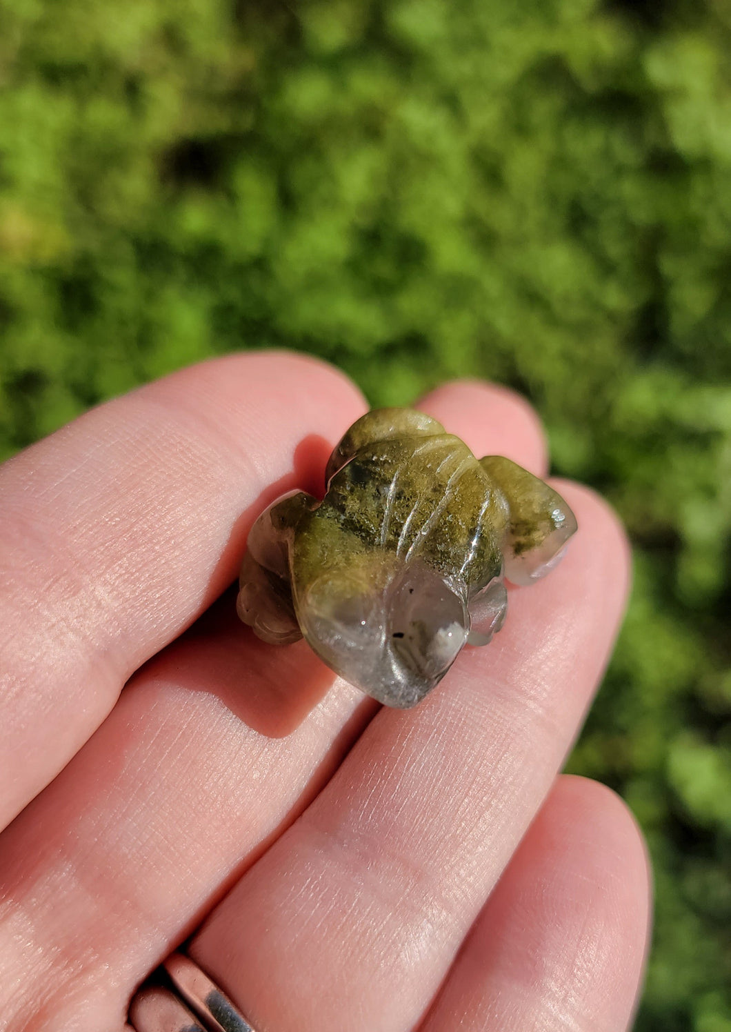 Mini Moss Agate Frogs & Turtles